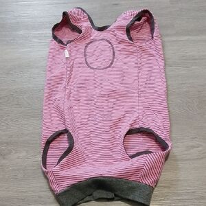 Pink and Black Striped Dog Sweater Pajamas Sz XL NWOT